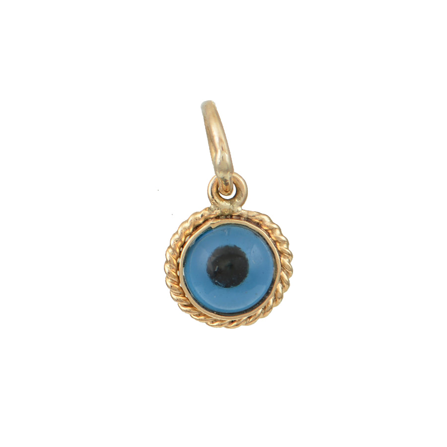 Round Gold Evil Eye Pendant