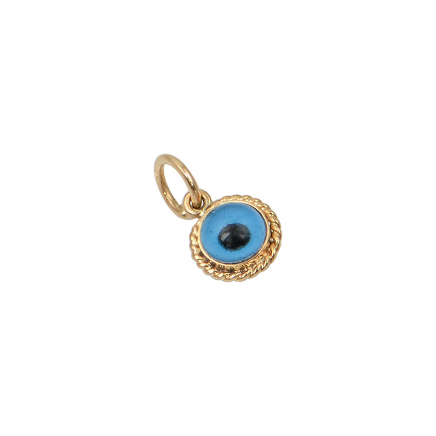 Round Gold Evil Eye Pendant