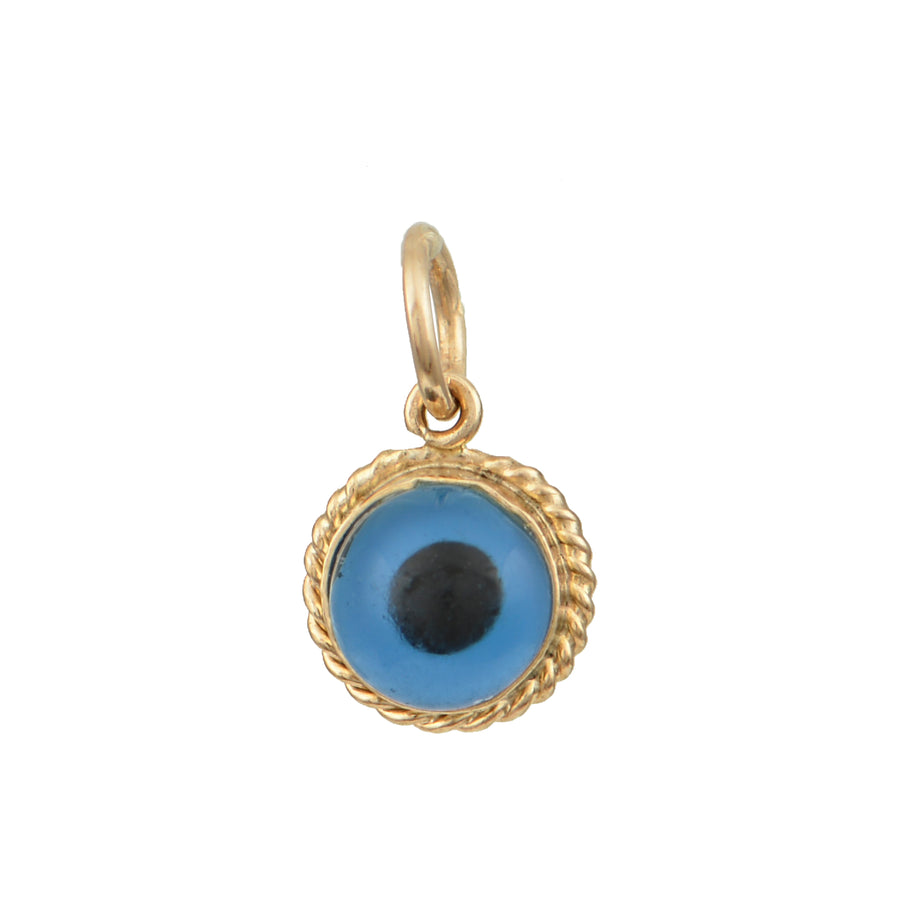 Round Gold Evil Eye Pendant