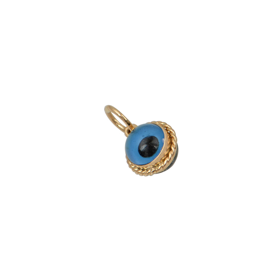 Round Gold Evil Eye Pendant