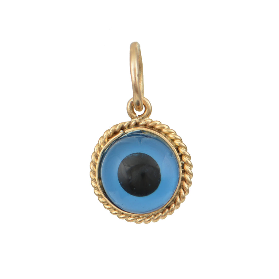 Round Gold Evil Eye Pendant