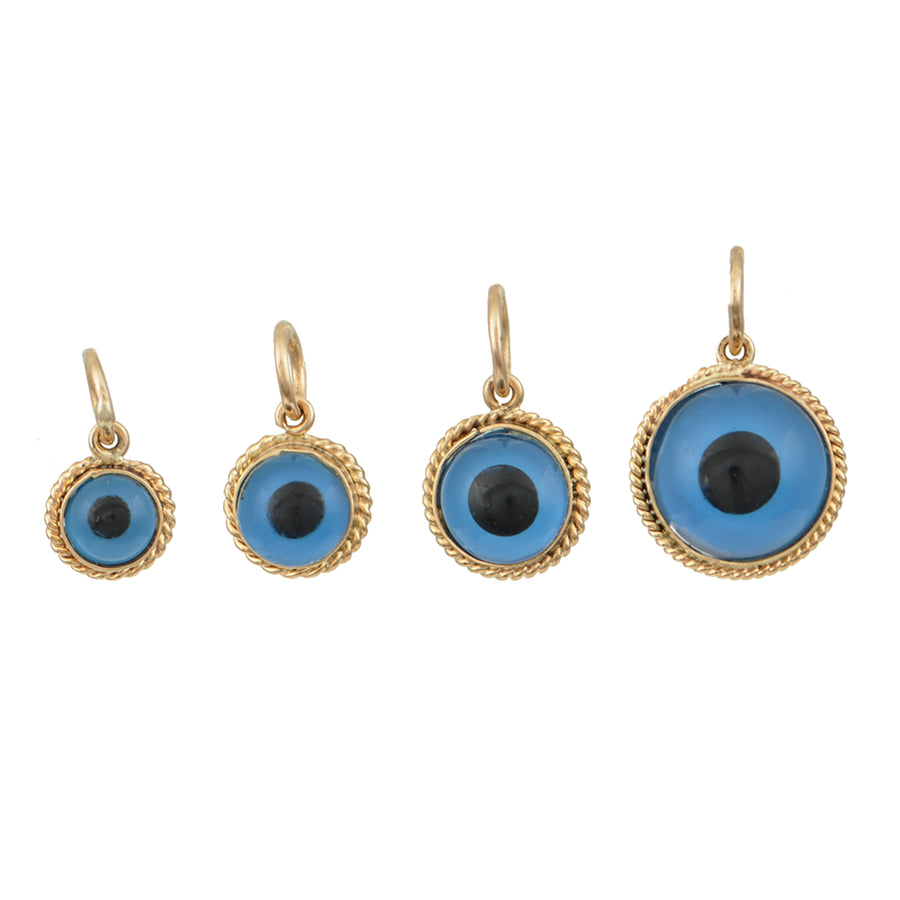 Round Gold Evil Eye Pendant