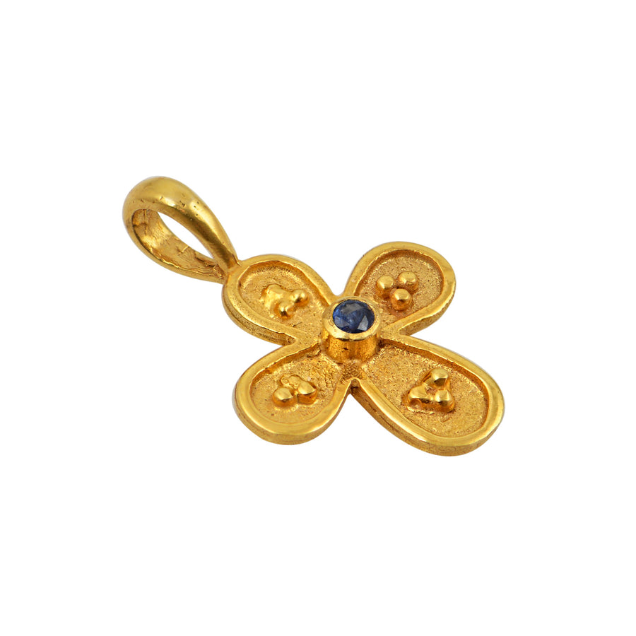 Tiny Rounded Byzantine Gold Cross