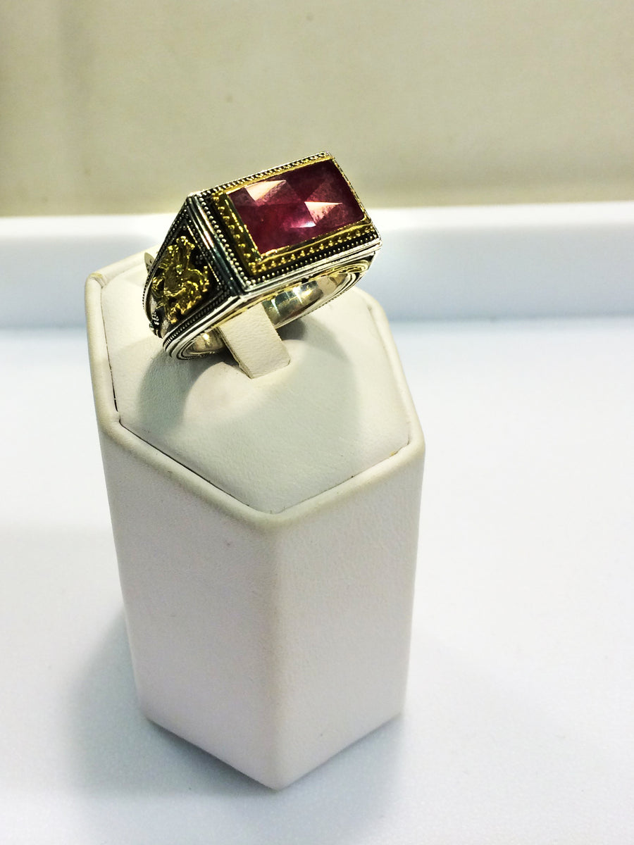 Midnight Aetos Silver & Gold Ring