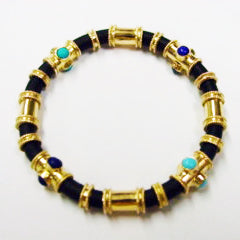 ML0123b Rubber and Gold Bracelet _4