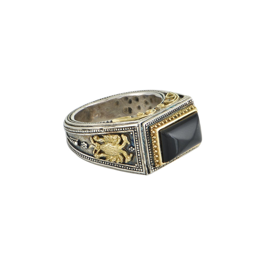 Midnight Aetos Silver & Gold Ring