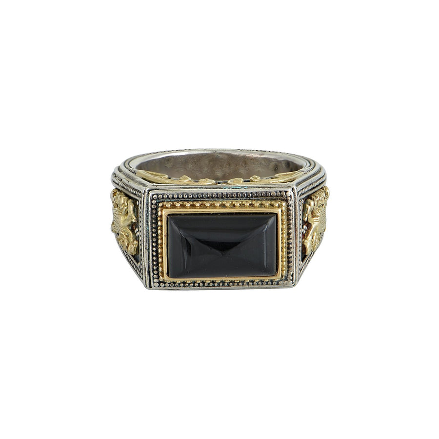 Midnight Aetos Silver & Gold Ring