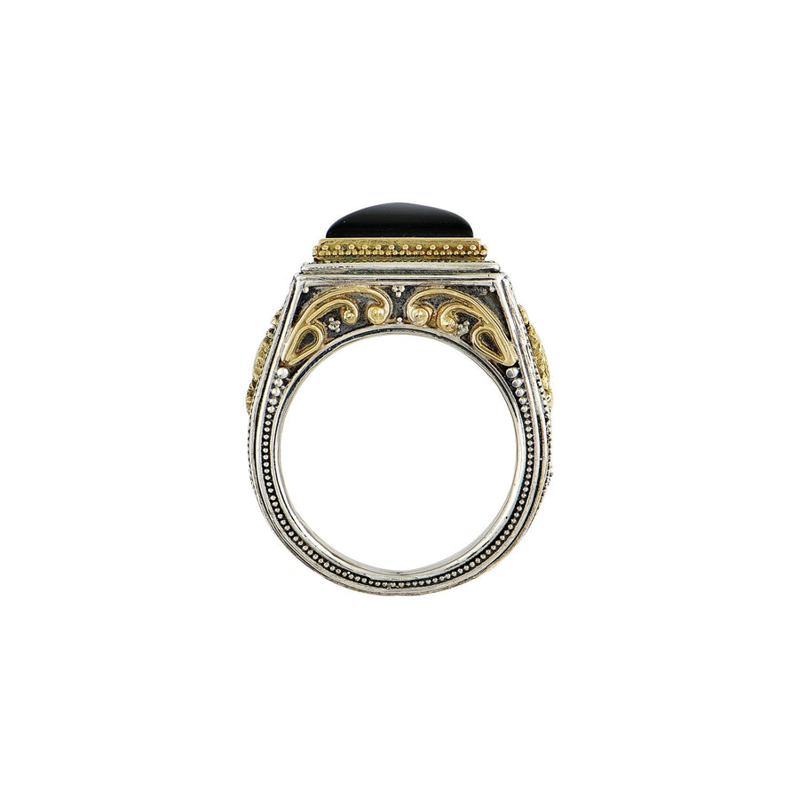 Midnight Aetos Silver & Gold Ring