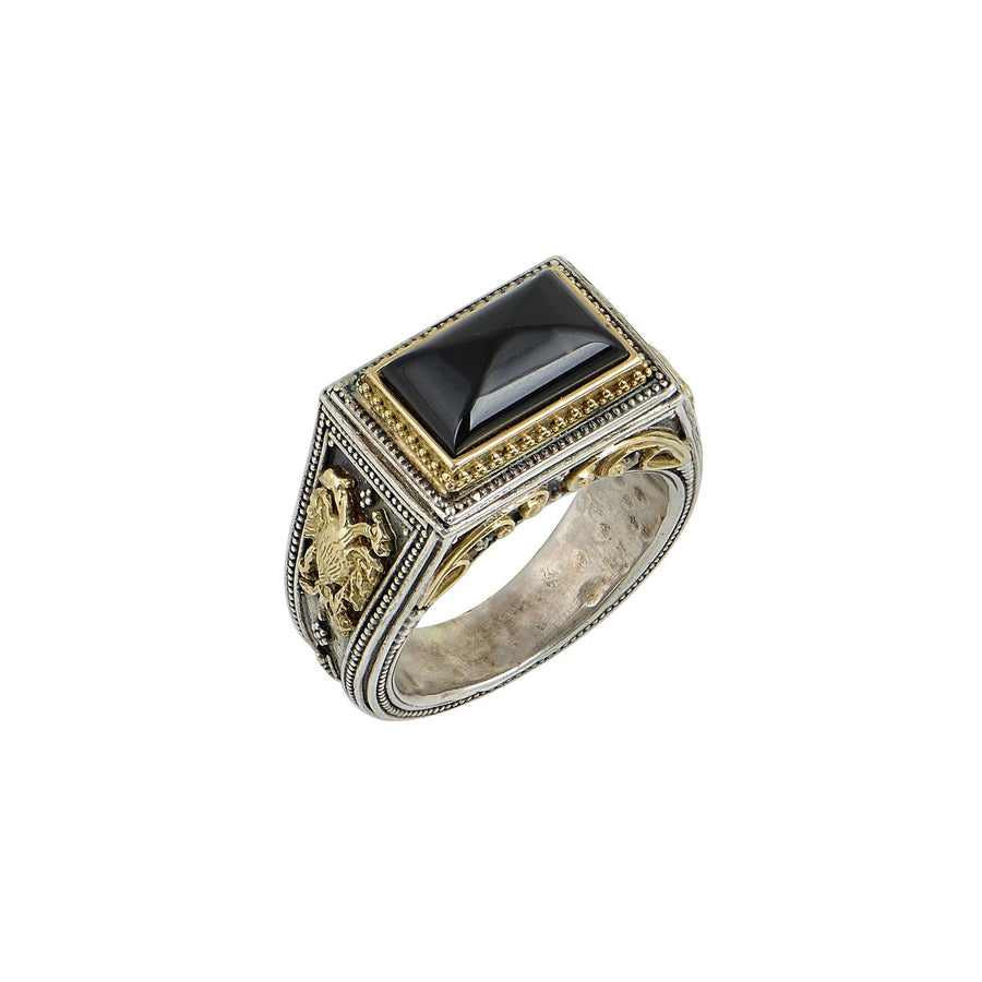 Midnight Aetos Silver & Gold Ring