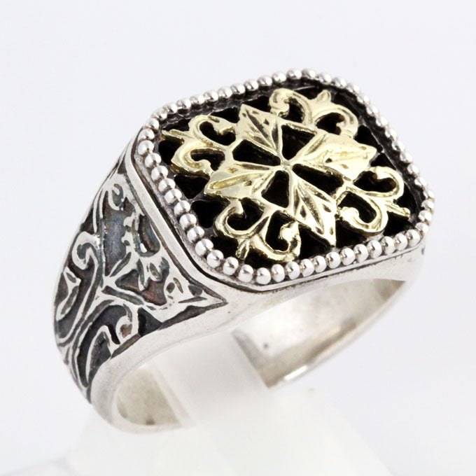 SV0330r Silver & Gold Ring